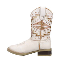 ROPER Kids Monterey Aztec Boot in white - kids' boots - detail view