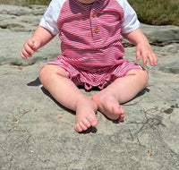 Me & Henry - Boy's Afloat Raglan Stripe Romper