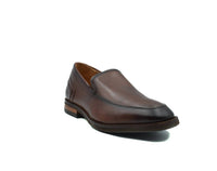 Clarks Men's Un Hugh Step Shoe in brown leather - men's loafer - detail view