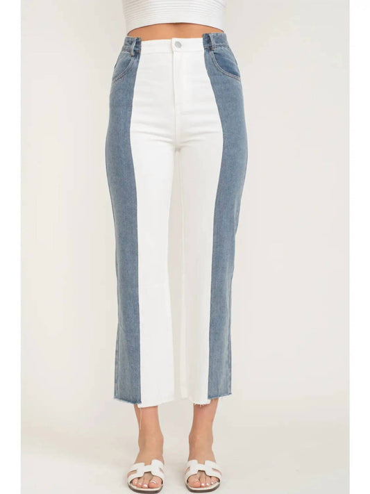 Cloud Ten - Split Tone Straight Jeans