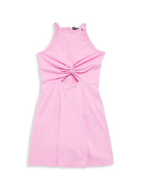 Miss Behave Girls - Girl's Kimberly Knotted Key Hole Mini Dress