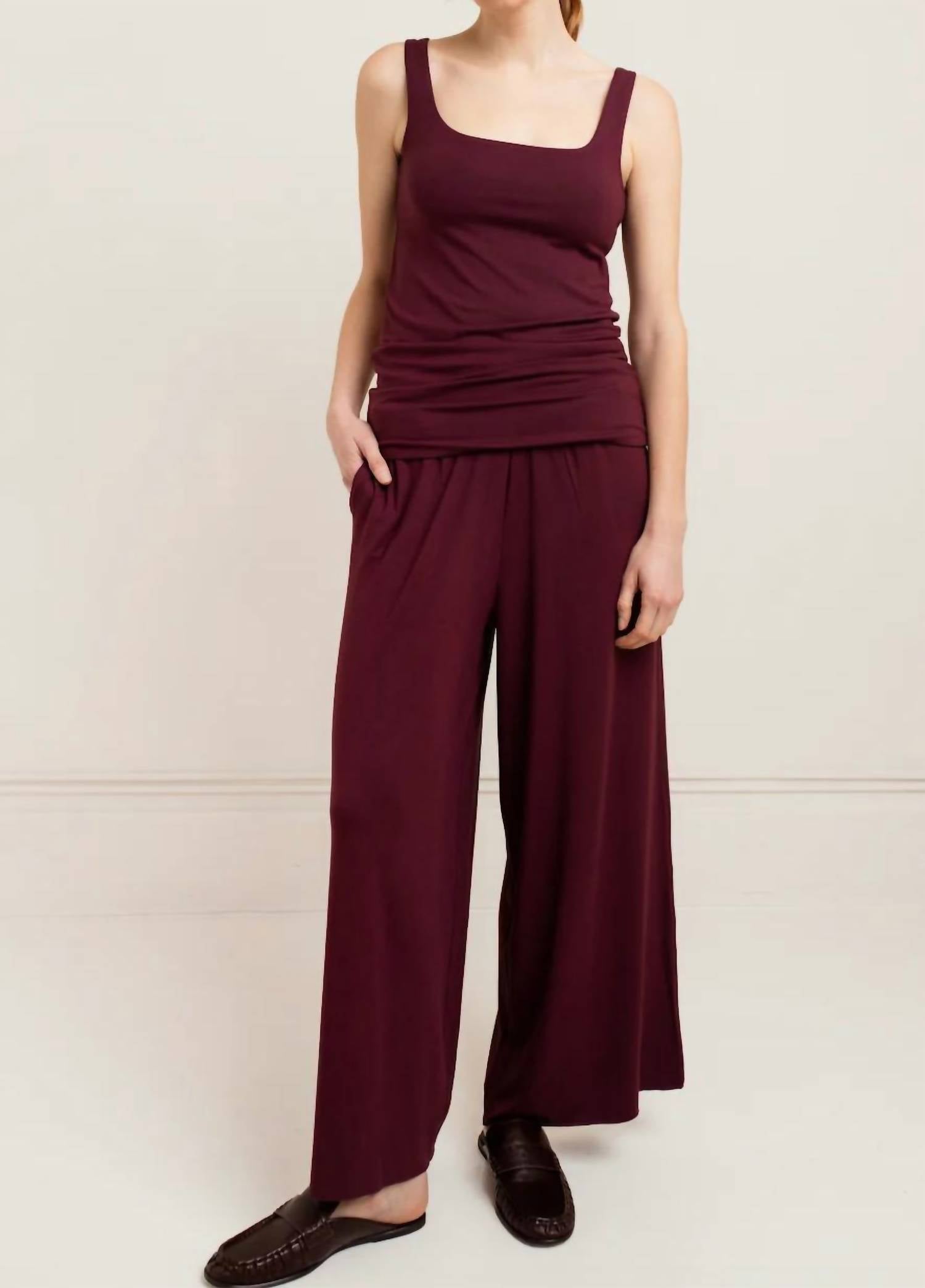 Paper Label - Modal Wide Leg Crop Pants