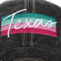Katydid - Women's Texas Script Embroidered Distressed Trucker Hat