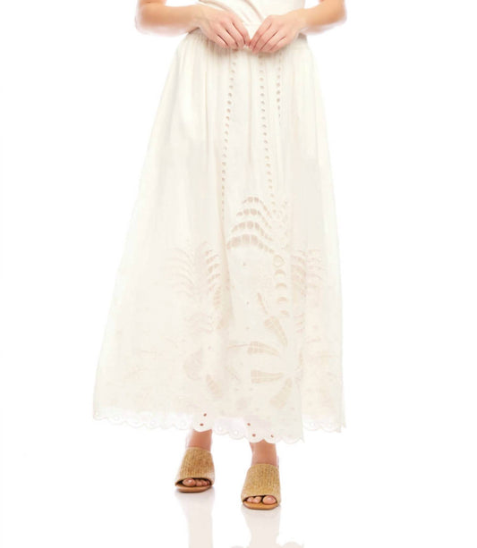 Karen Kane - Cutout Embroidery Midi Skirt