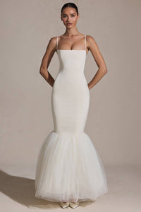 Oh Polly - Adelpha Tulle Hem Fishtail Gown