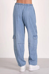 Elan - Soft Denim Cargo Pant