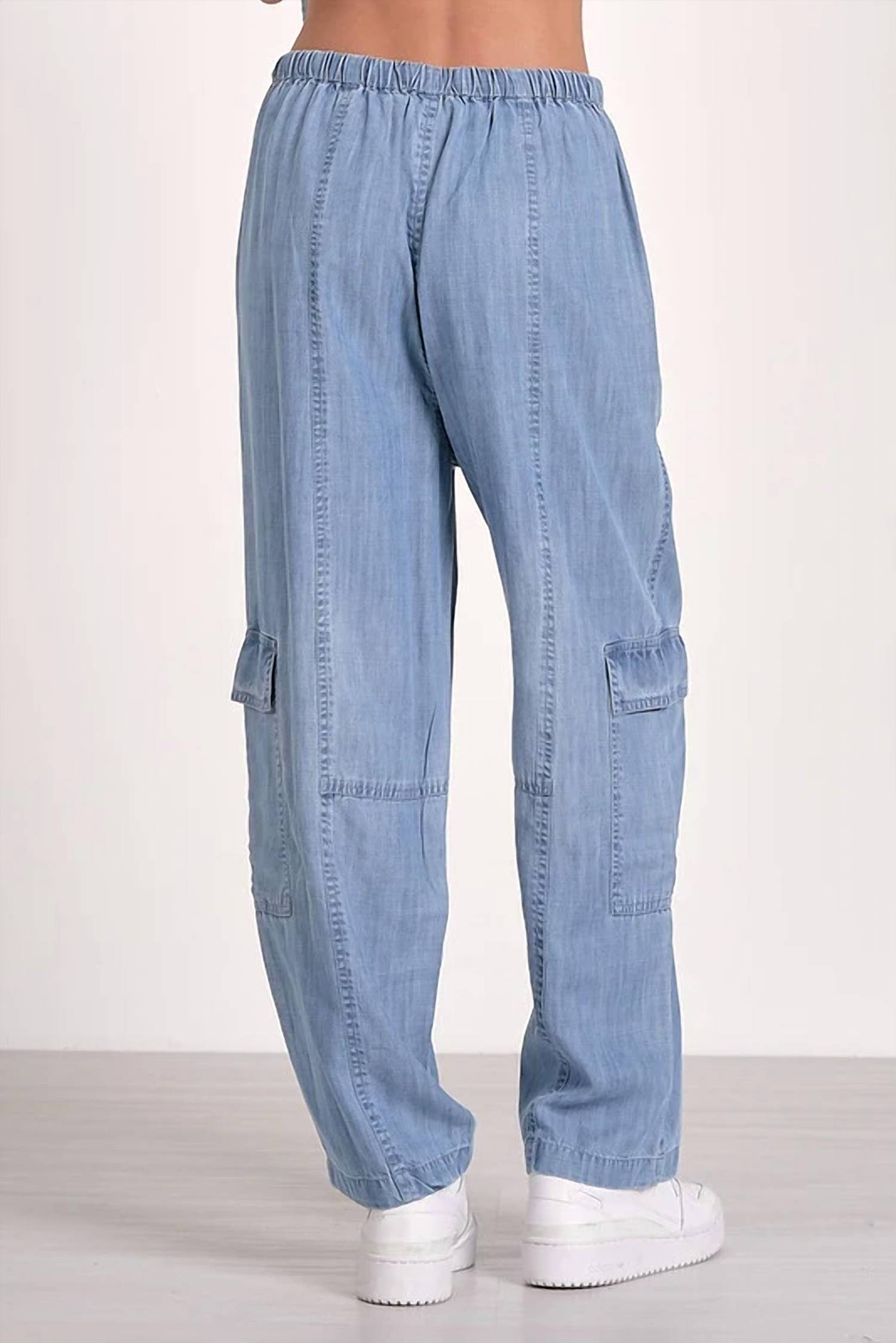 Elan - Soft Denim Cargo Pant