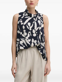 Joseph Ribkoff - Abstract-pattern Halterneck Blouse