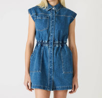 Steve Madden - Sleeveless Denim Mini Dress