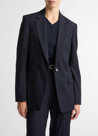 Vince - Linen Blend Single Breasted Blazer
