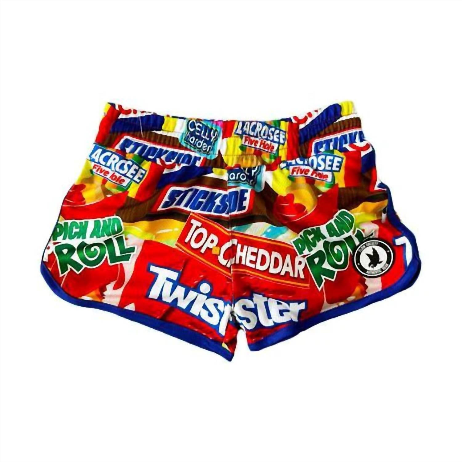 Flow Society Girls' Sweet Flow Lacrosse Shorts in red - kids' shorts
