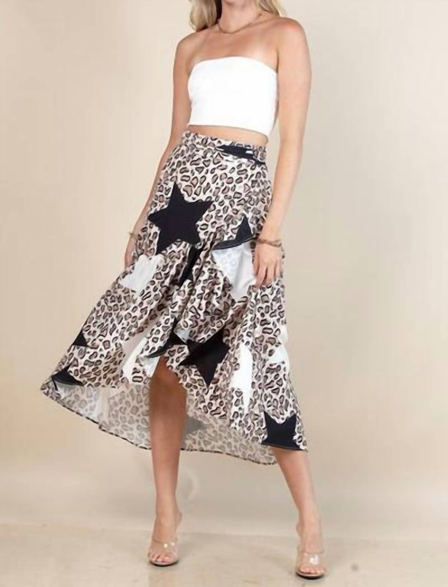 Nylon Apparel - Wraparound Wild Star Midi Skirt