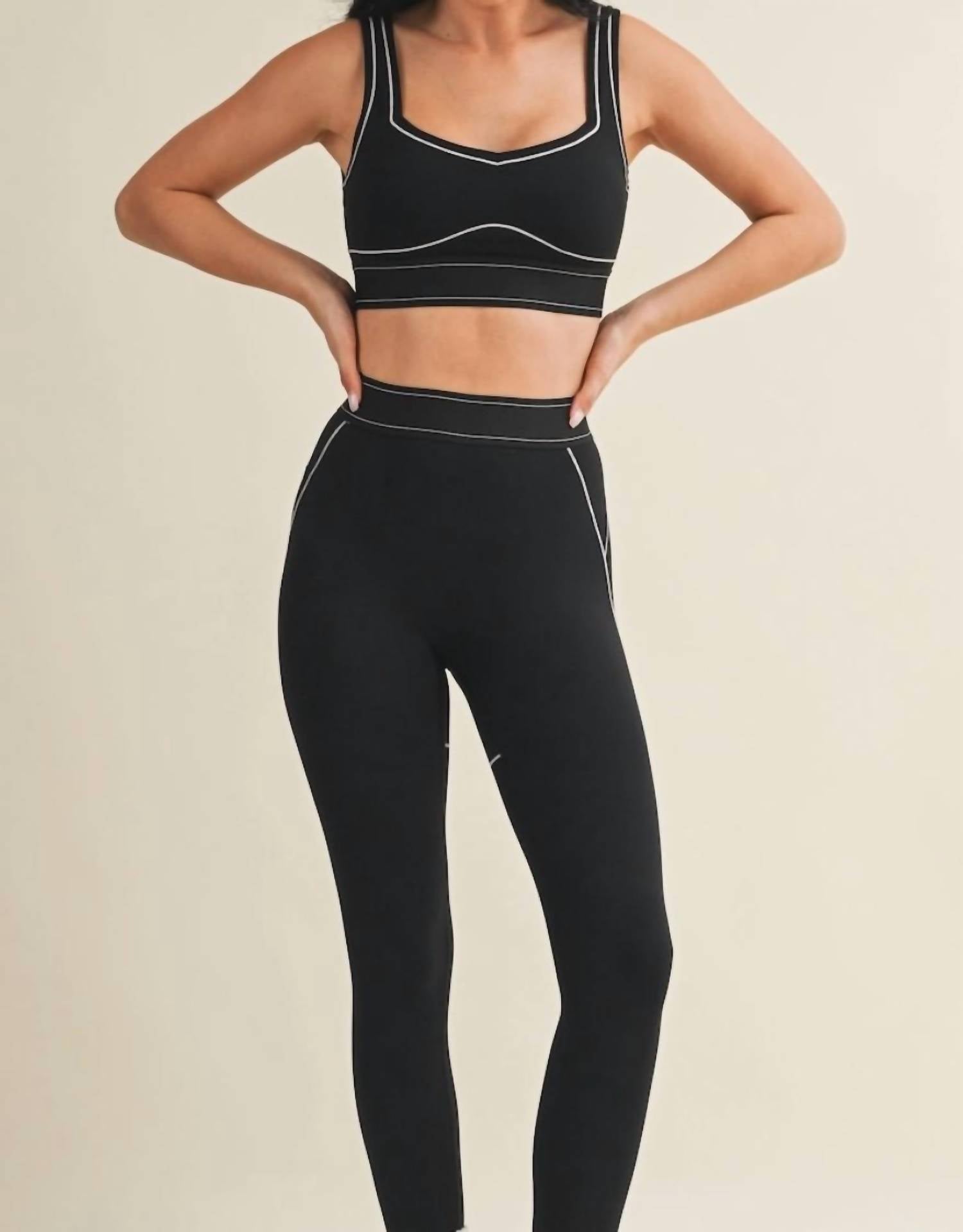 Kimberly C Midnight Matching Set in black - women's sleepwear