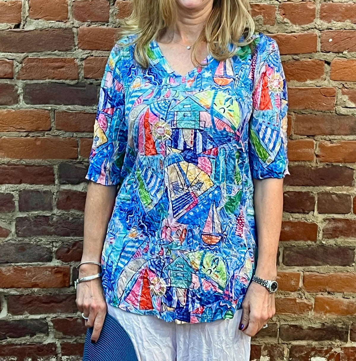 Shana Apparel - Half Sleeve V-neck Tee
