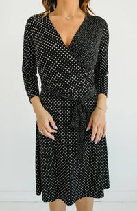 Classic Dot Wrap Dress