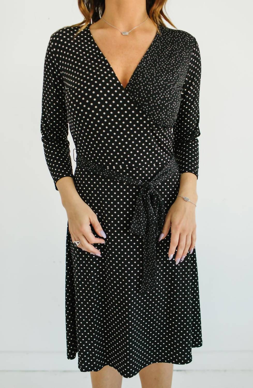 Classic Dot Wrap Dress