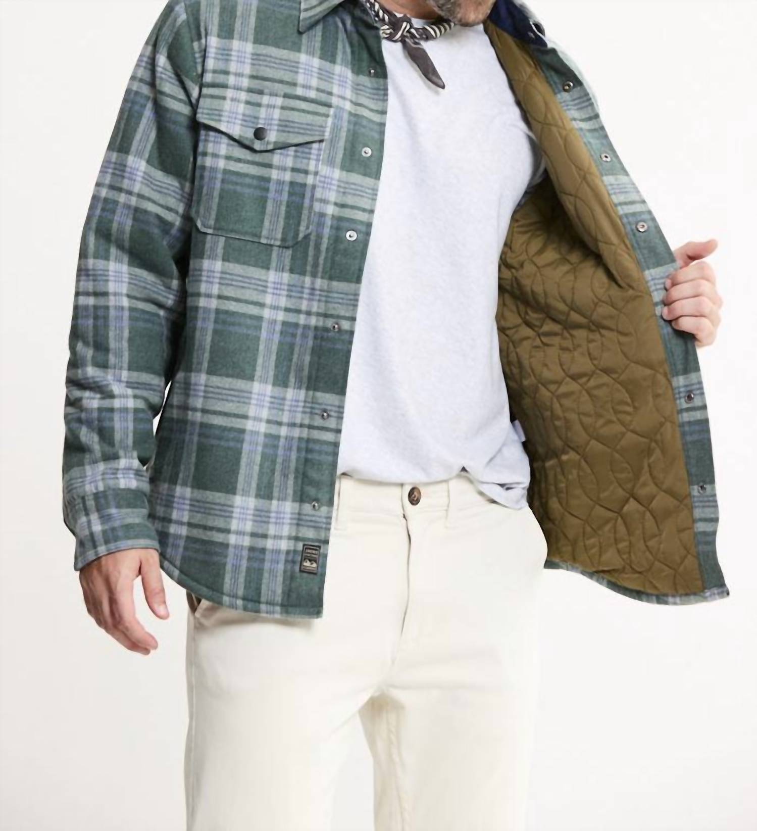 Jachs New York - Quilted Lined Lyocell Flannel Shirt Jacket