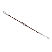 Brighton Women's Interlok Single Knot Leather Bracelet in chili pepper - women's jewelry - detail view