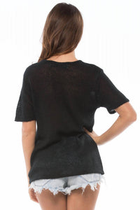 The Laundry Room - American Jetsetter Short Sleeves Sweater Top