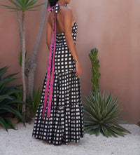 Mo Maya - Luna Leopard Strap Maxi Dress