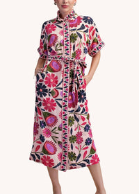 Glam - Leighton Floral Belted Midi Dress