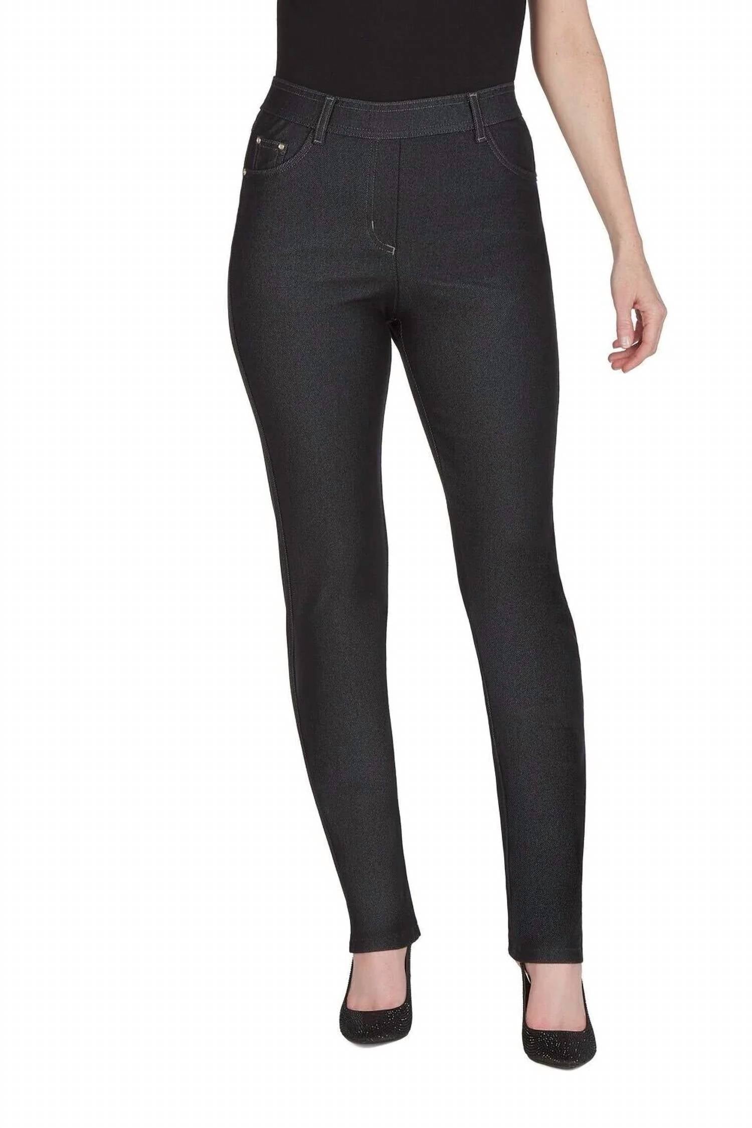 Belle D'Amour - Tricotto Pull-on Stretch Denim Pants