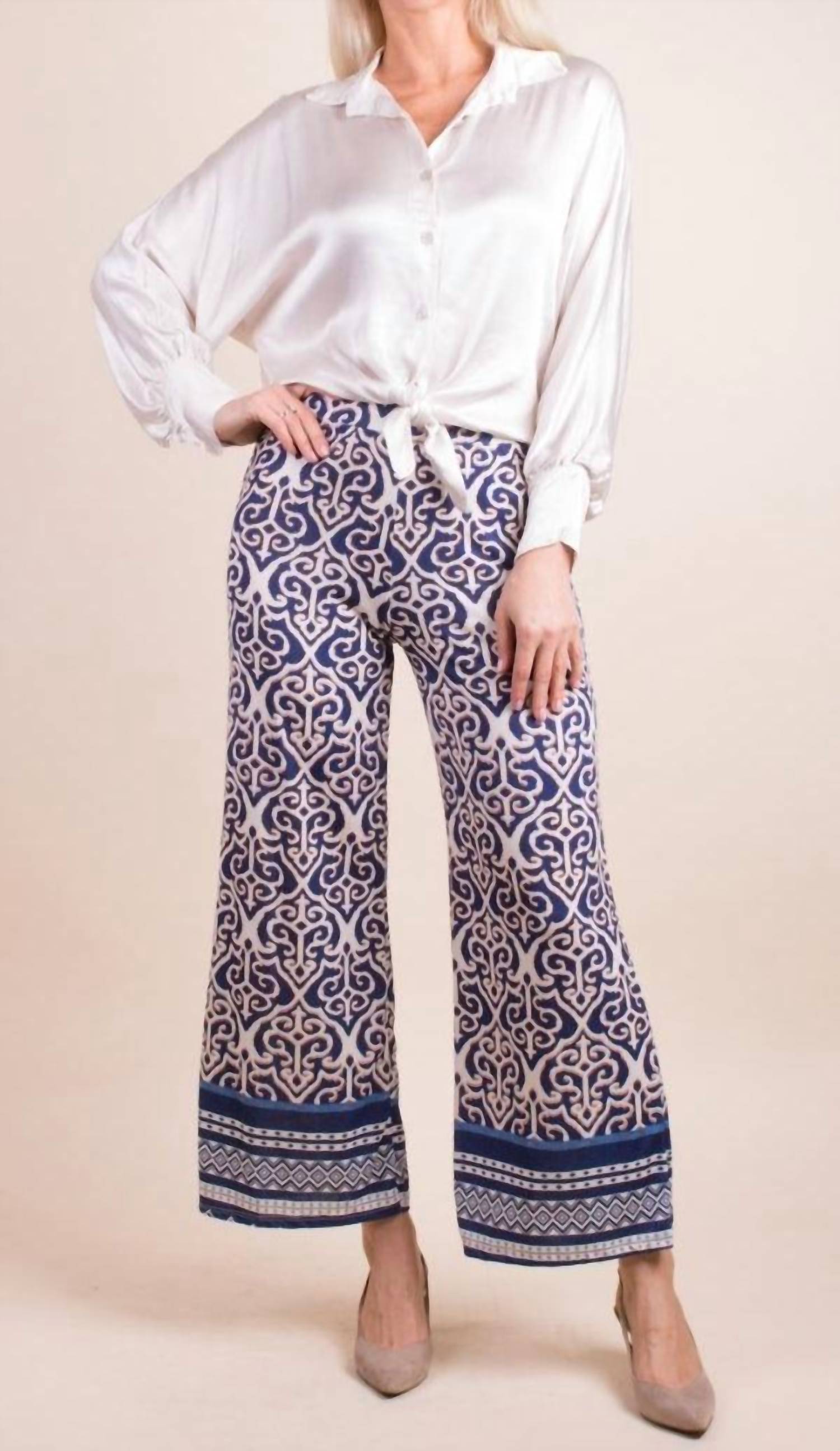 Gigi Moda - Elia Baroque Wide Leg Pants