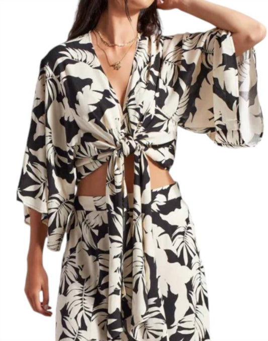 Tribal - Wailea Front Tie Kimono Top