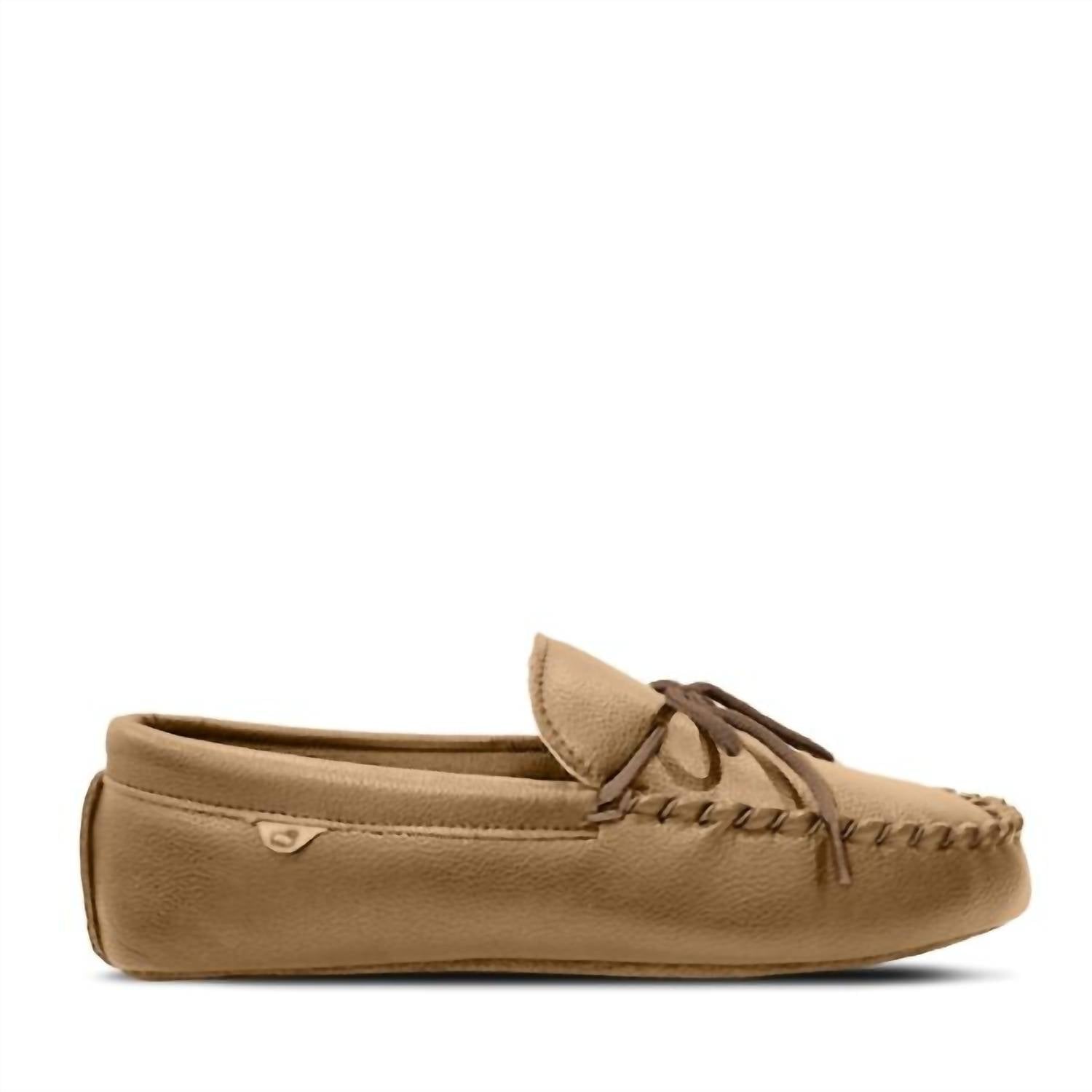 Lamo Men's Softsole Moccasin Slipper in tan - men's loafer