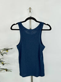 Z Supply Classic Slub Scoop Tank Top in indigo - women's tank top - view 4