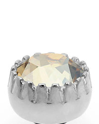 Qudo Women's London 8mm Jewelry Topper in golden shadow silver - women's jewelry - detail view