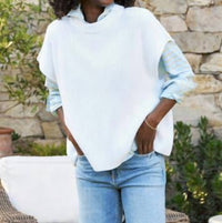 Frank & Eileen Women's Montecito Top in white - women's sweater - detail view