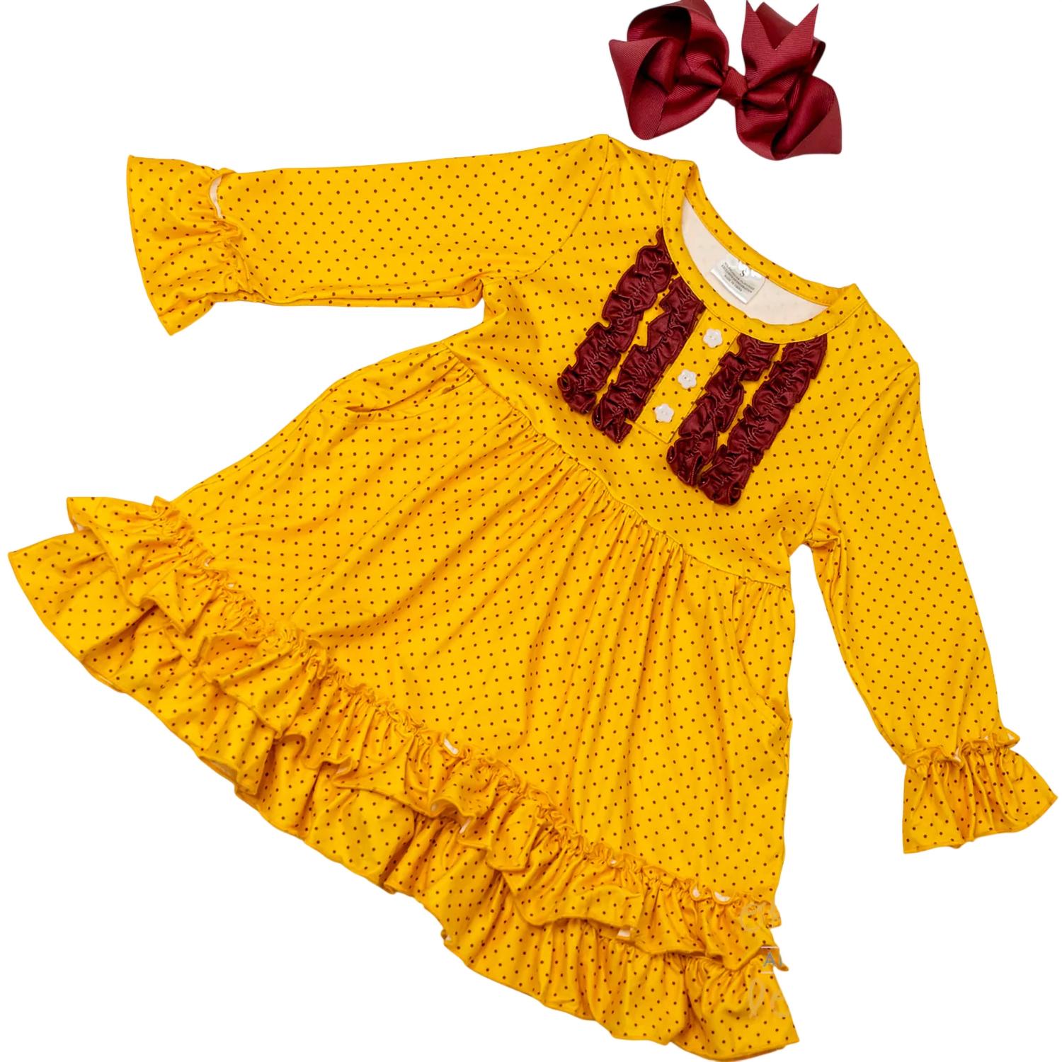 Okie + Lou - Girls Daily Dots And Ruffles Dress