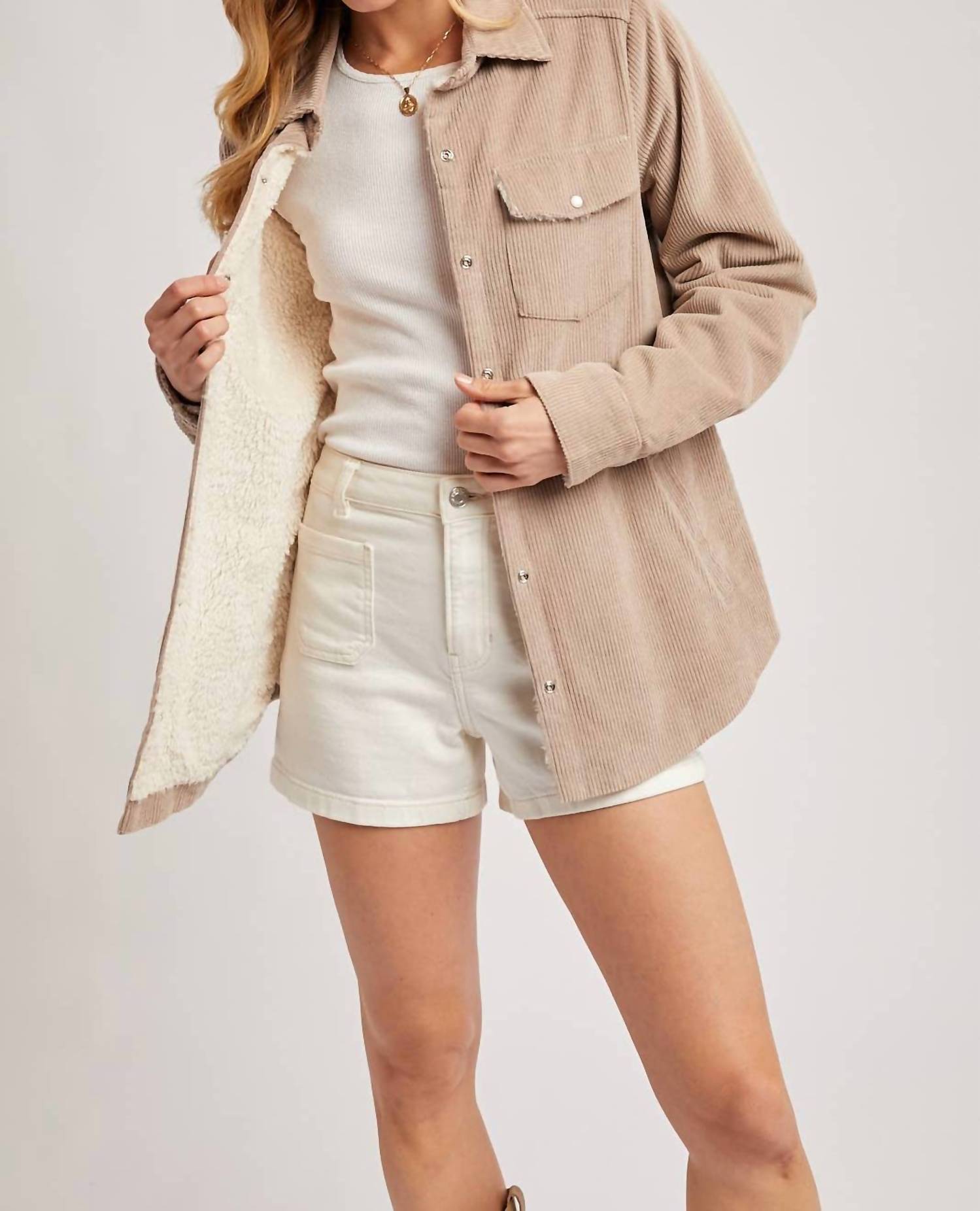Bluivy - Corduroy Sherpa-lined Jacket