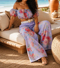 Little Secret Of Mine - Floral Wide Leg Pant Set