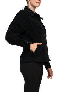 Velvet Heart - Collared Button Down Knit Jacket