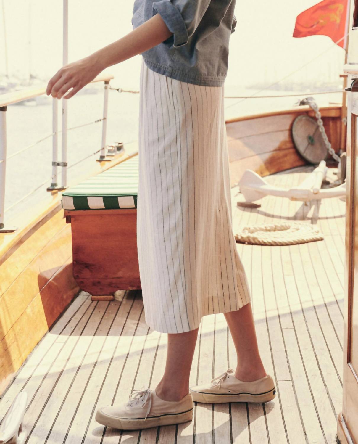 The Great. - Pleated Column Skirt