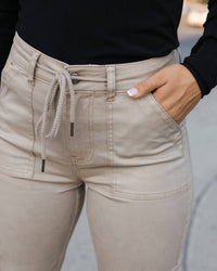 Grace and Lace Women's Sueded Twill Cargo Pants in khaki - women's pants - view 5