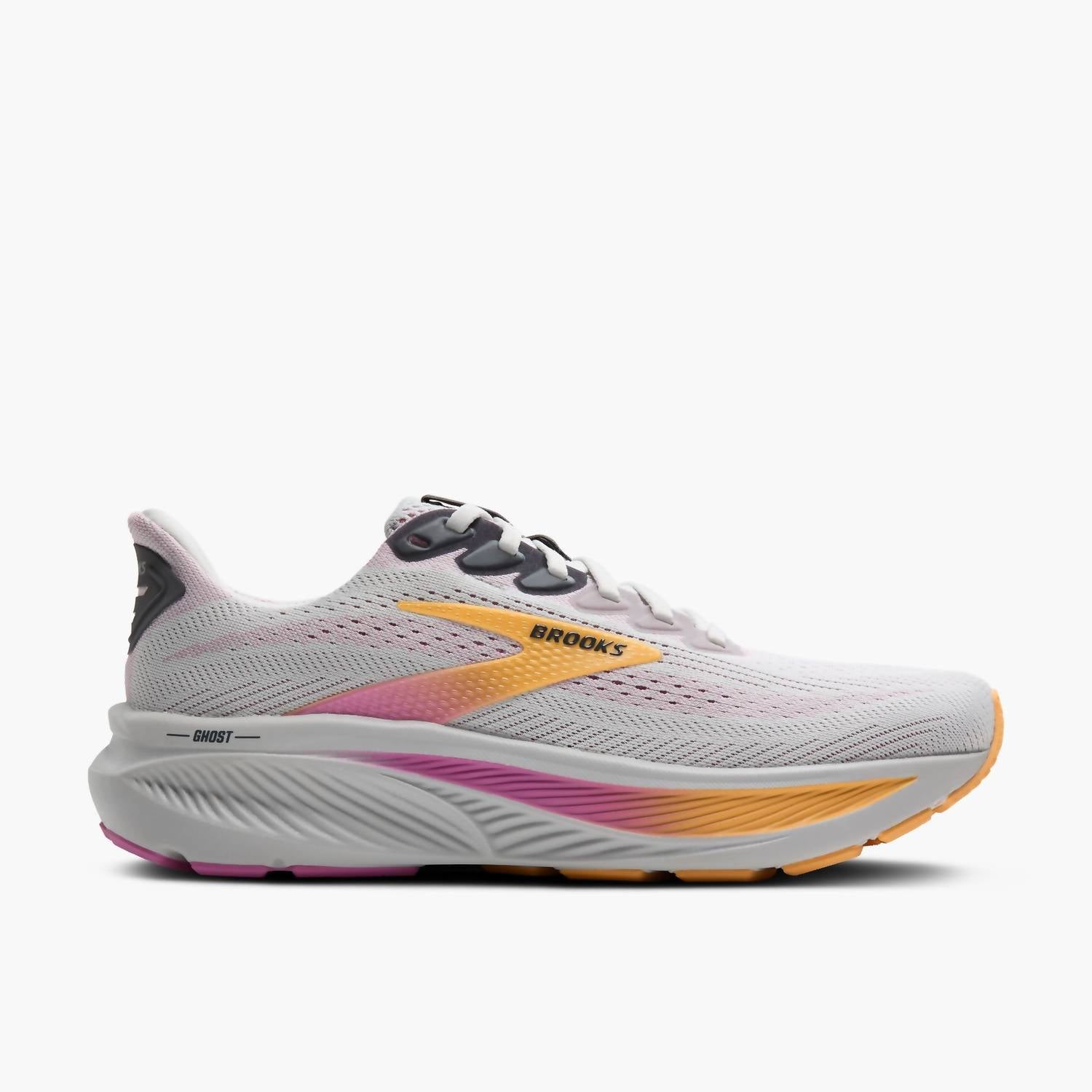 BROOKS Women's Ghost 17 Running Shoes - Wide in oyster apricot pink 1 - women's shoe