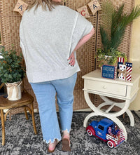 Peach Love - Americana Polka Dot Top