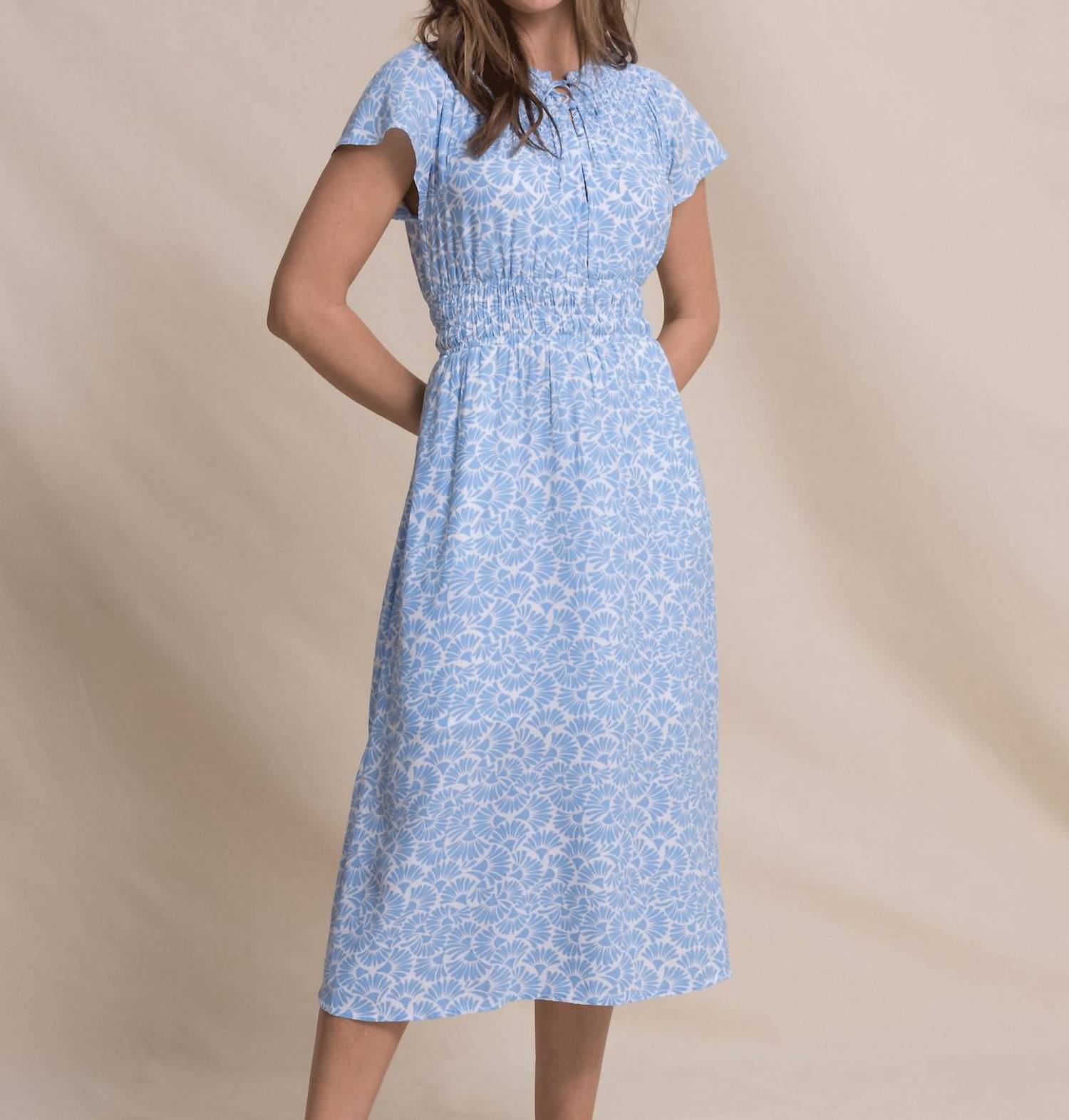 Southern Tide - Clemetine Flutter Sleeve Midi Dress