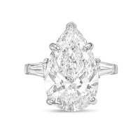 Diana M Jewels - Women's Pear & Baguette Lab-Grown Diamond Ring (8.00 Ct) - Elegant Plus