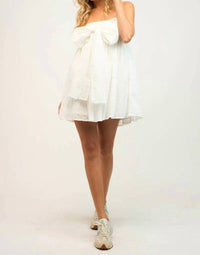 Sky To Moon - Strapless Xl Bow Eyelet Dress