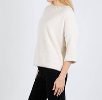 MELISSA NEPTON Felicity Sweater in cream - women's sweater - alternate view