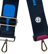 AHDORNED Women's Sports Guitar Straps in navy pickleball paddle - women's item - detail view