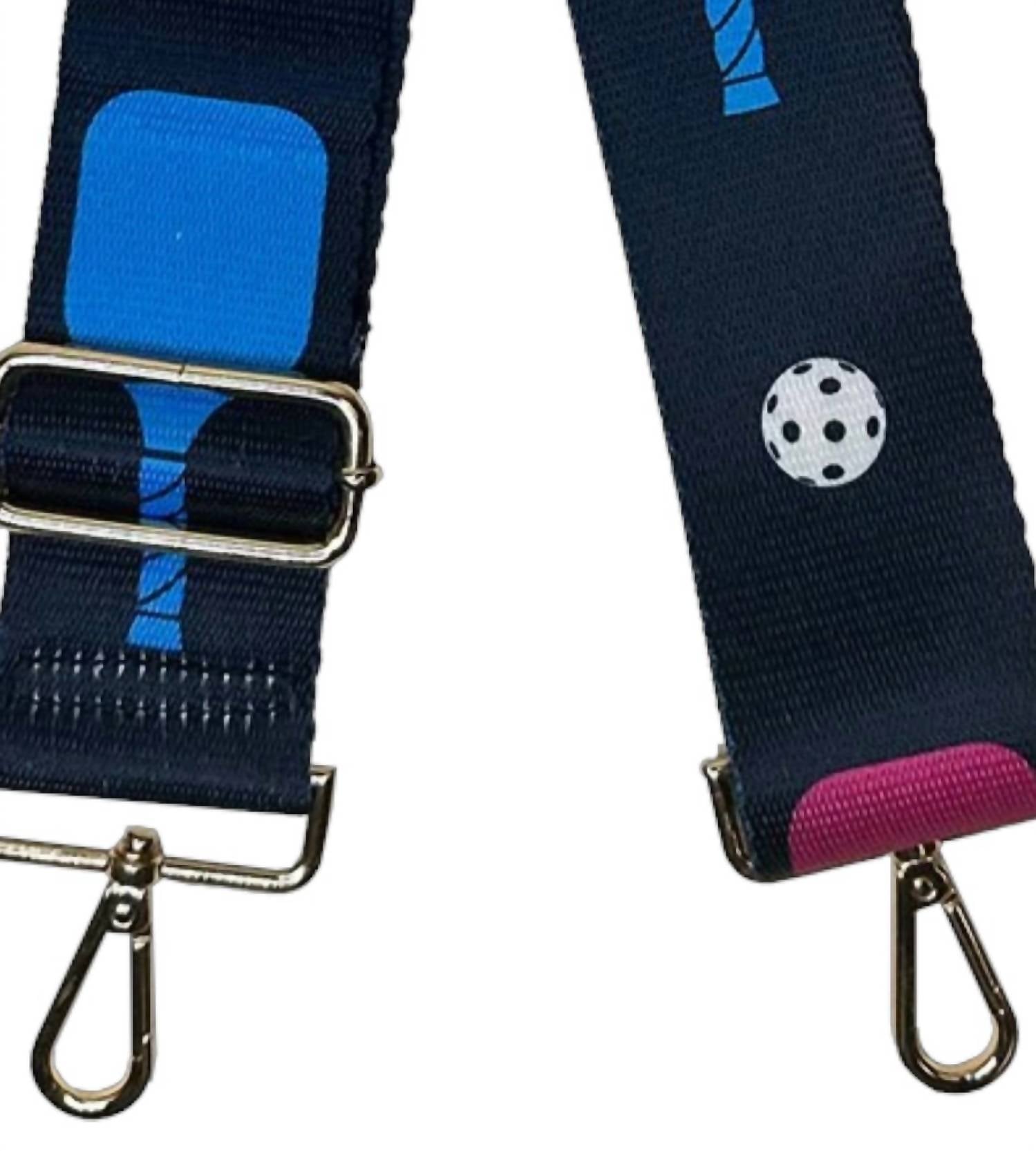 AHDORNED Women's Sports Guitar Straps in navy pickleball paddle - women's item - detail view