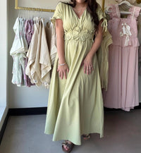 Gigio - Women's Floral Appliqué Maxi Dress