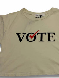 Self Contrast - Women's Vote Drew Crop Tee