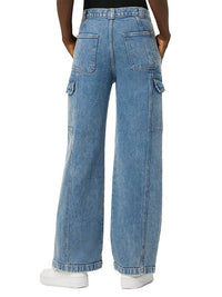 Hudson - Women's High Rise Wide Leg Cargo Jeans