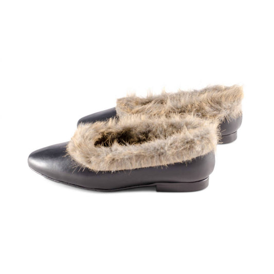 Coquette - Women's Leather Fur Slip On